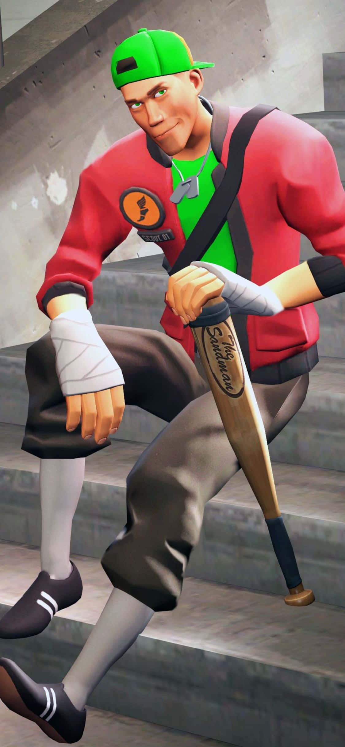 iPhone XS Team Fortress 2 Video Game Character Scout Background Wallpaper