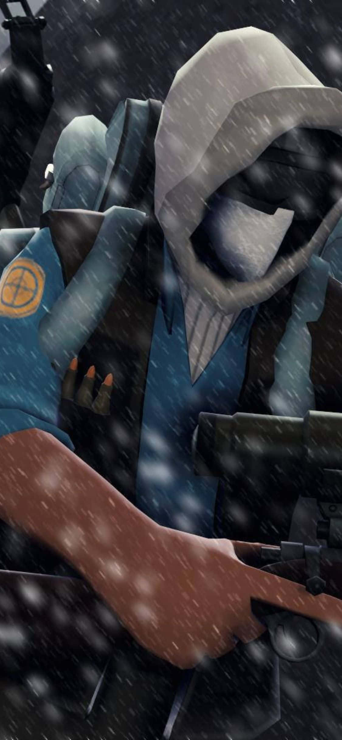 iPhone Xs Tf2 Background Hooded Sniper Sa Niyebe Wallpaper