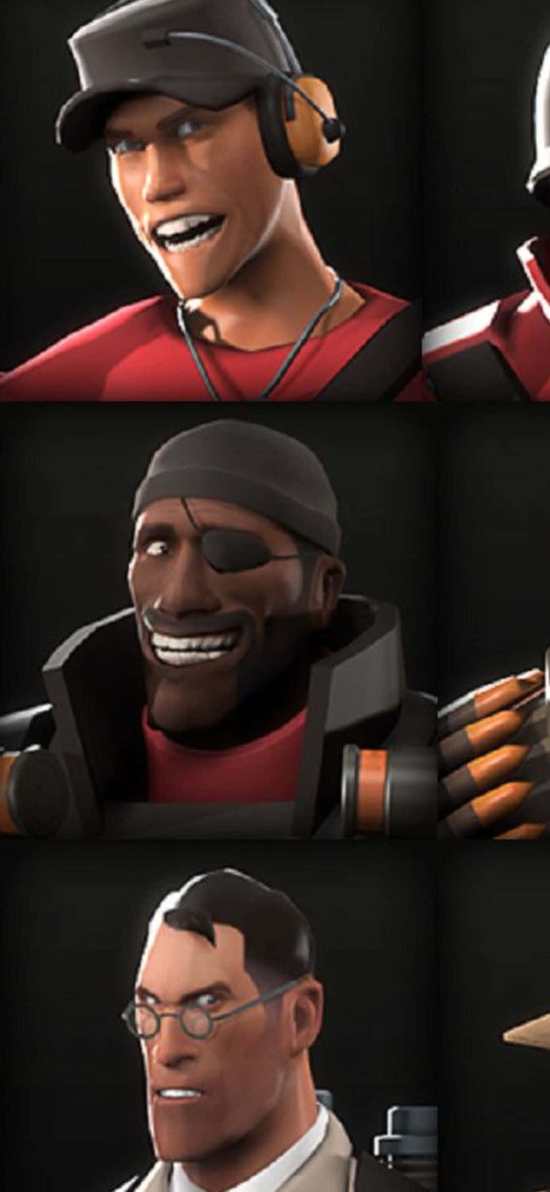 iPhone Xs Tf2 Background Ang Scout, Demoman At Medic Wallpaper