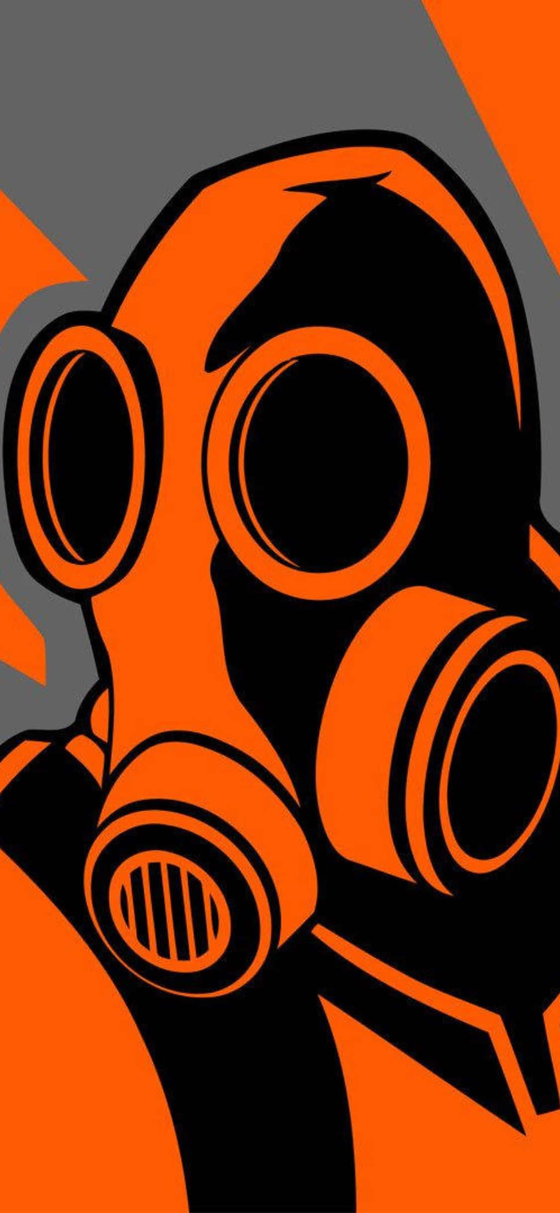 iPhone Xs Tf2 Background Orange Tinted Pyro Wallpaper