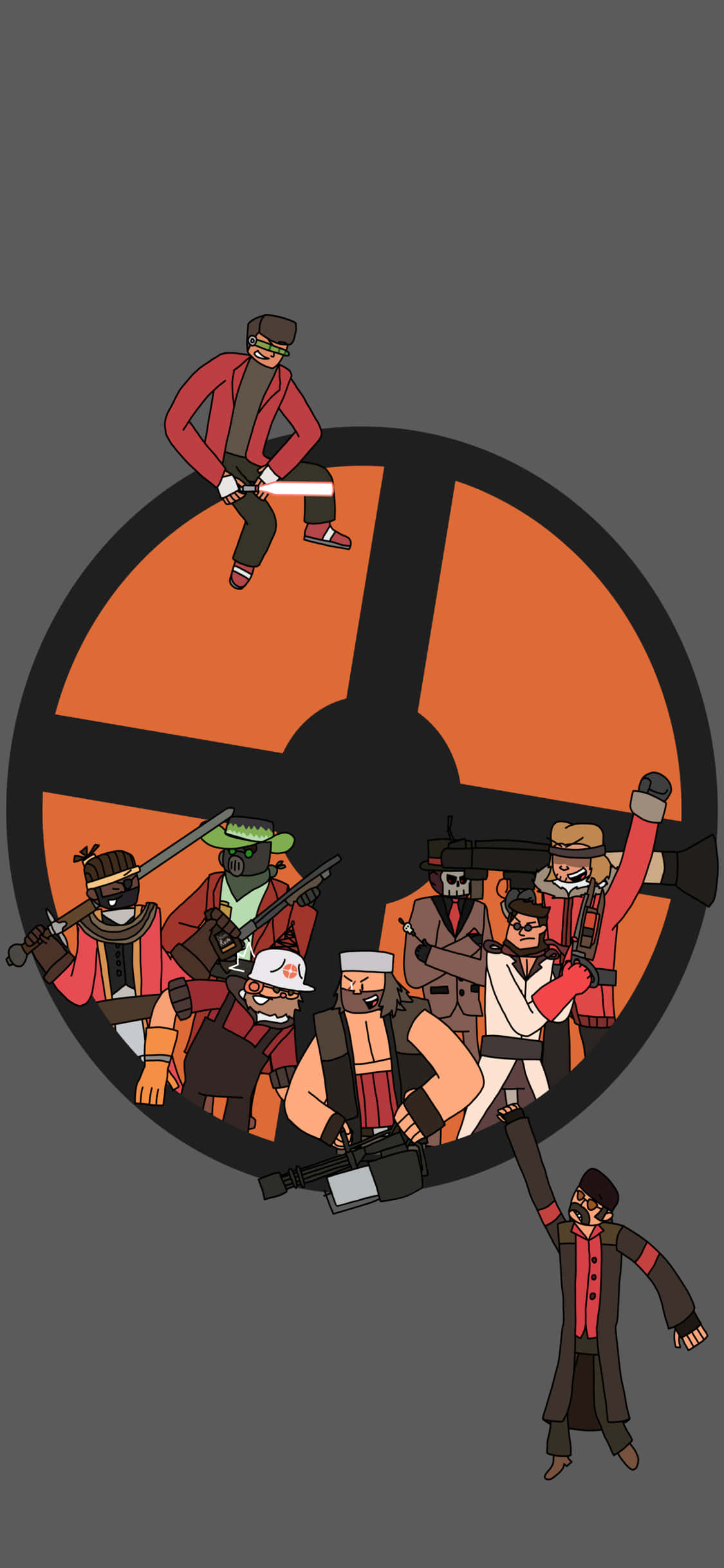 iPhone Xs Tf2 Background Pambatang Fanart Drawing Ng Mga Karakter Wallpaper