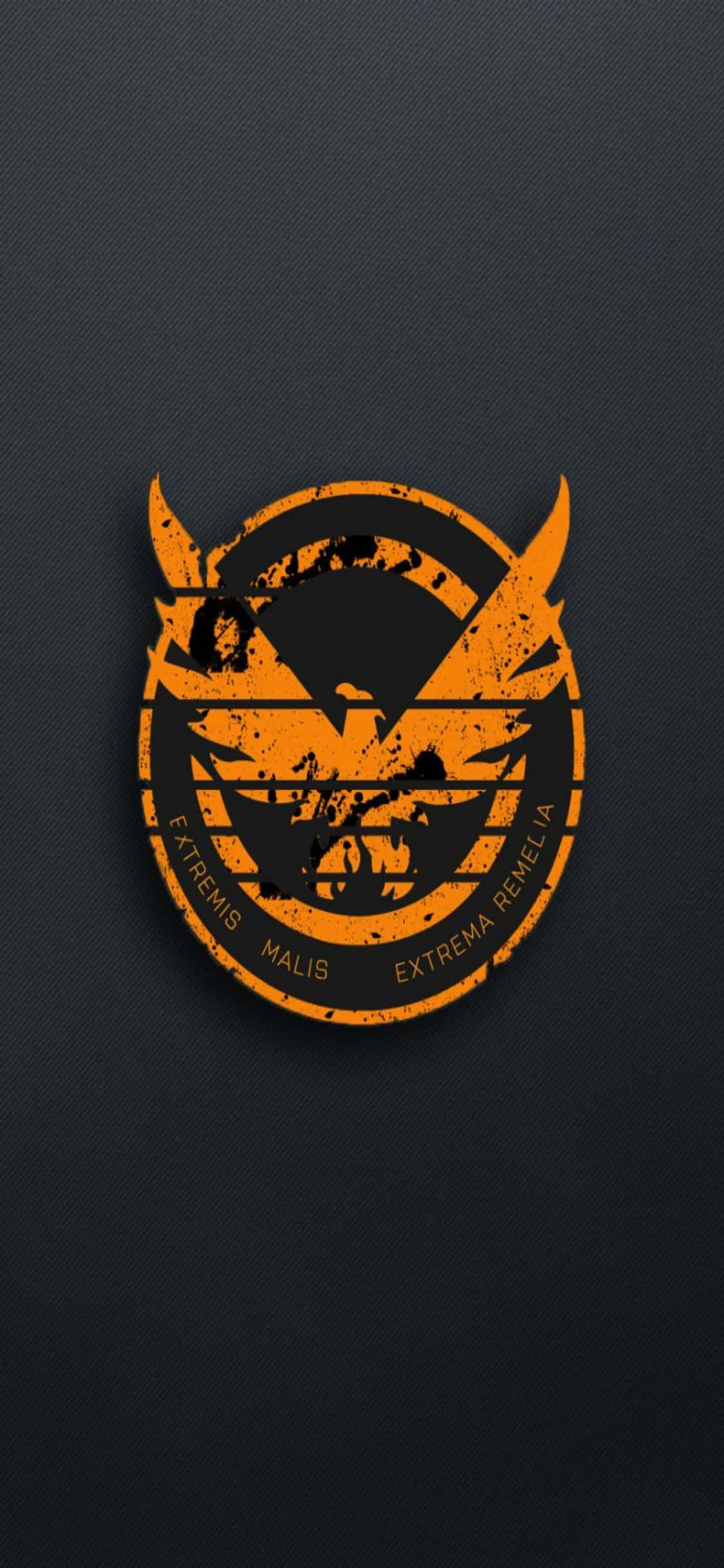 iPhone Xs The Division Background Orange Phoenix Logo Wallpaper