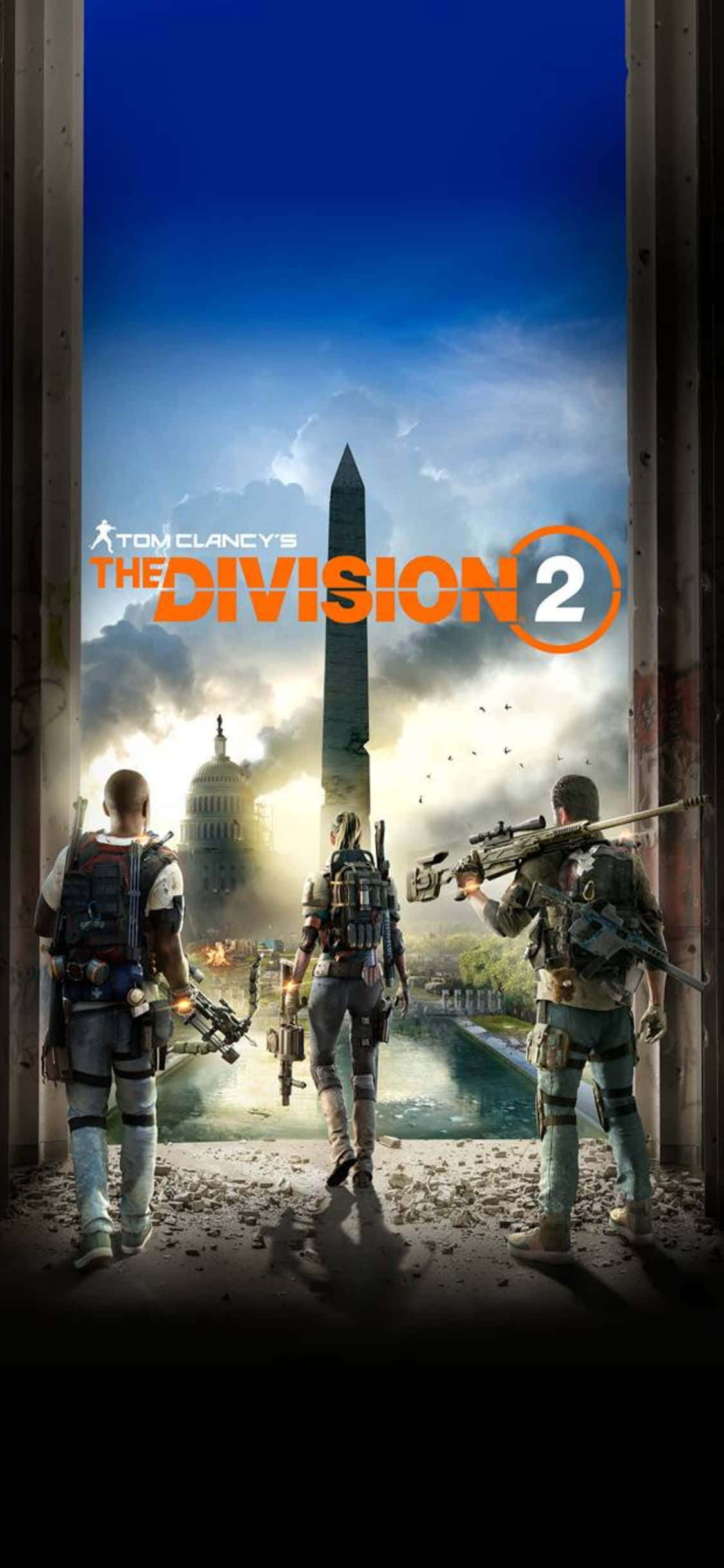 iPhone Xs The Division Background Poster ng Titulo ng Laro sa Washington Wallpaper