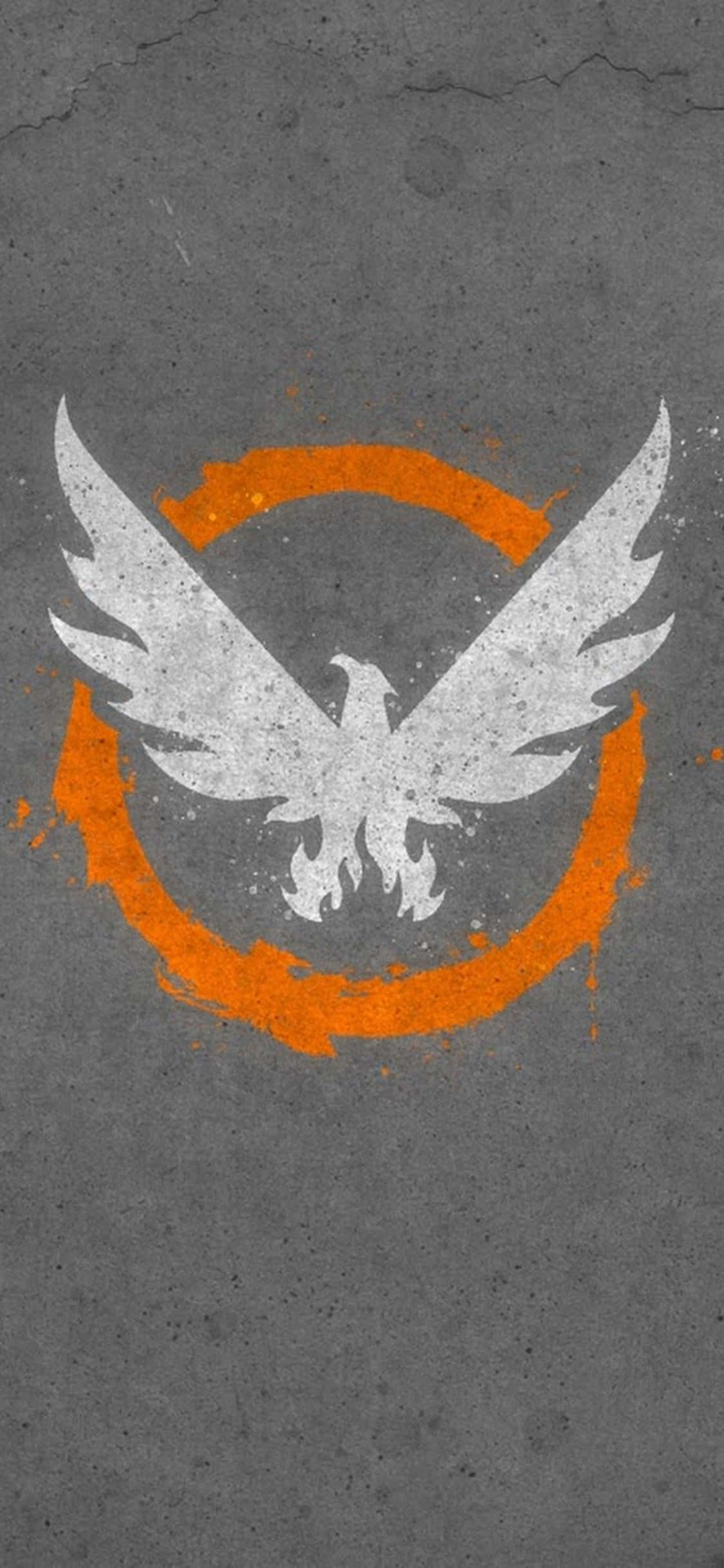 iPhone Xs The Division Background White Phoenix Logo Wallpaper