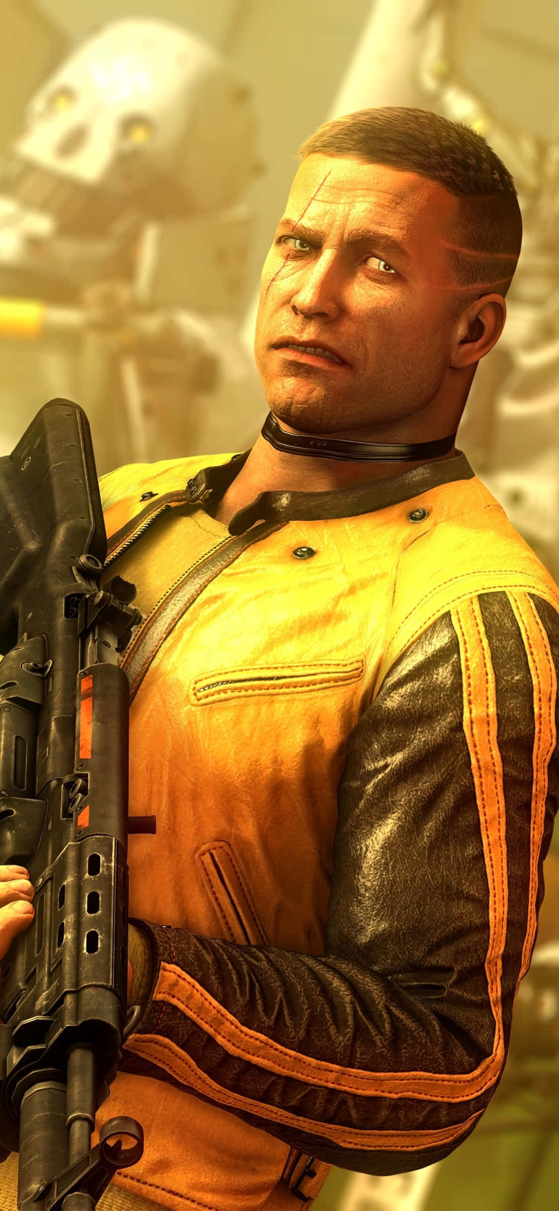 iPhone Xs Wolfenstein Ii B.J. Blazkowicz Background Wallpaper