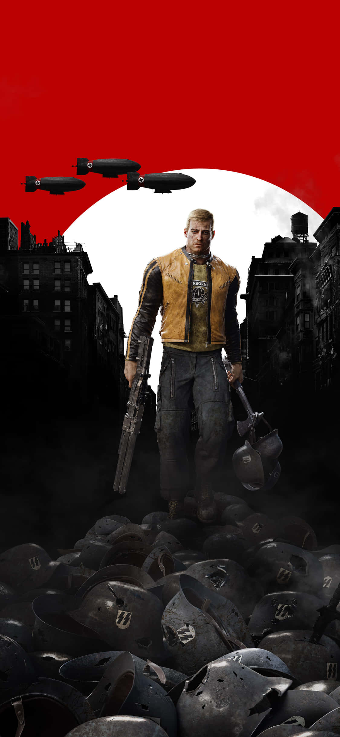 iPhone Xs Wolfenstein Ii B.J. Blazkowicz Win Background Wallpaper