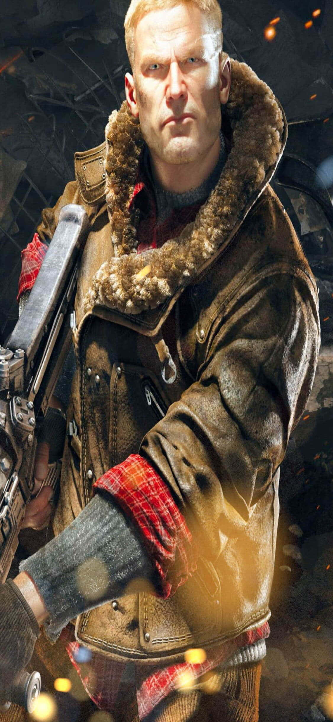 iPhone Xs Wolfenstein Ii Battle Background Wallpaper