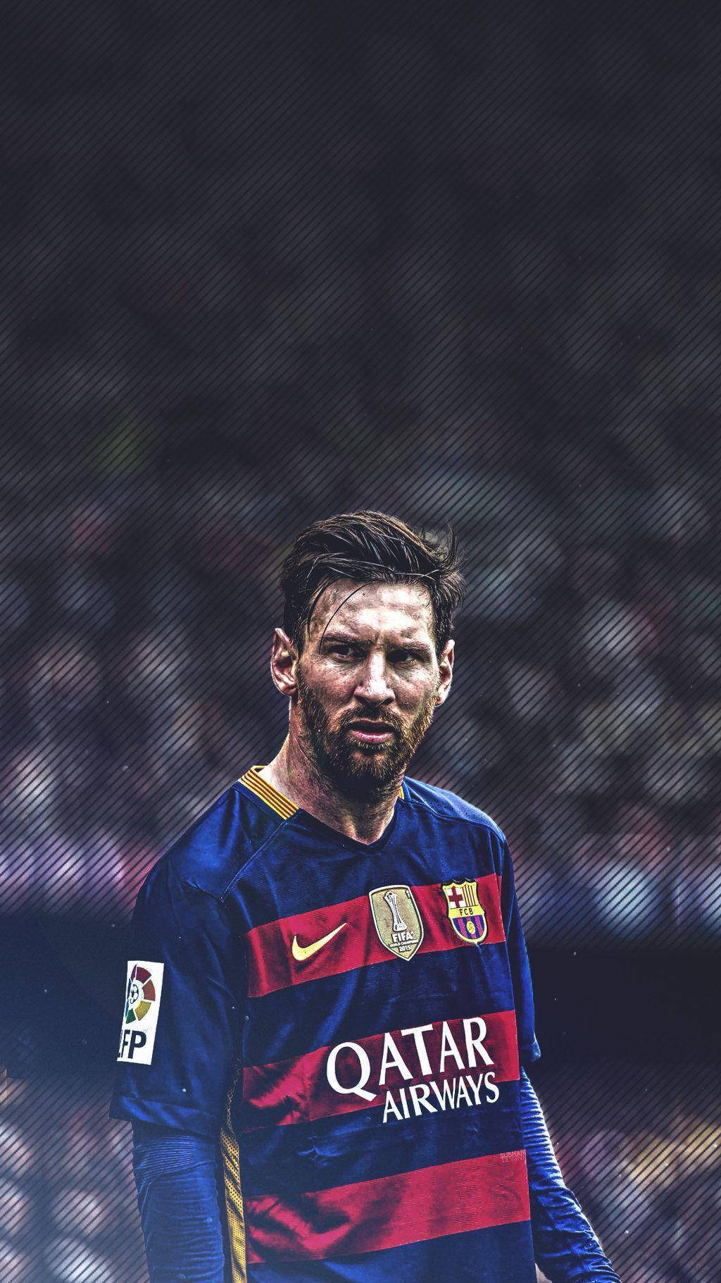 Ipinagdiriwang ang tagumpay ni Lionel Messi bilang FIFA Champion ng 2015. Wallpaper