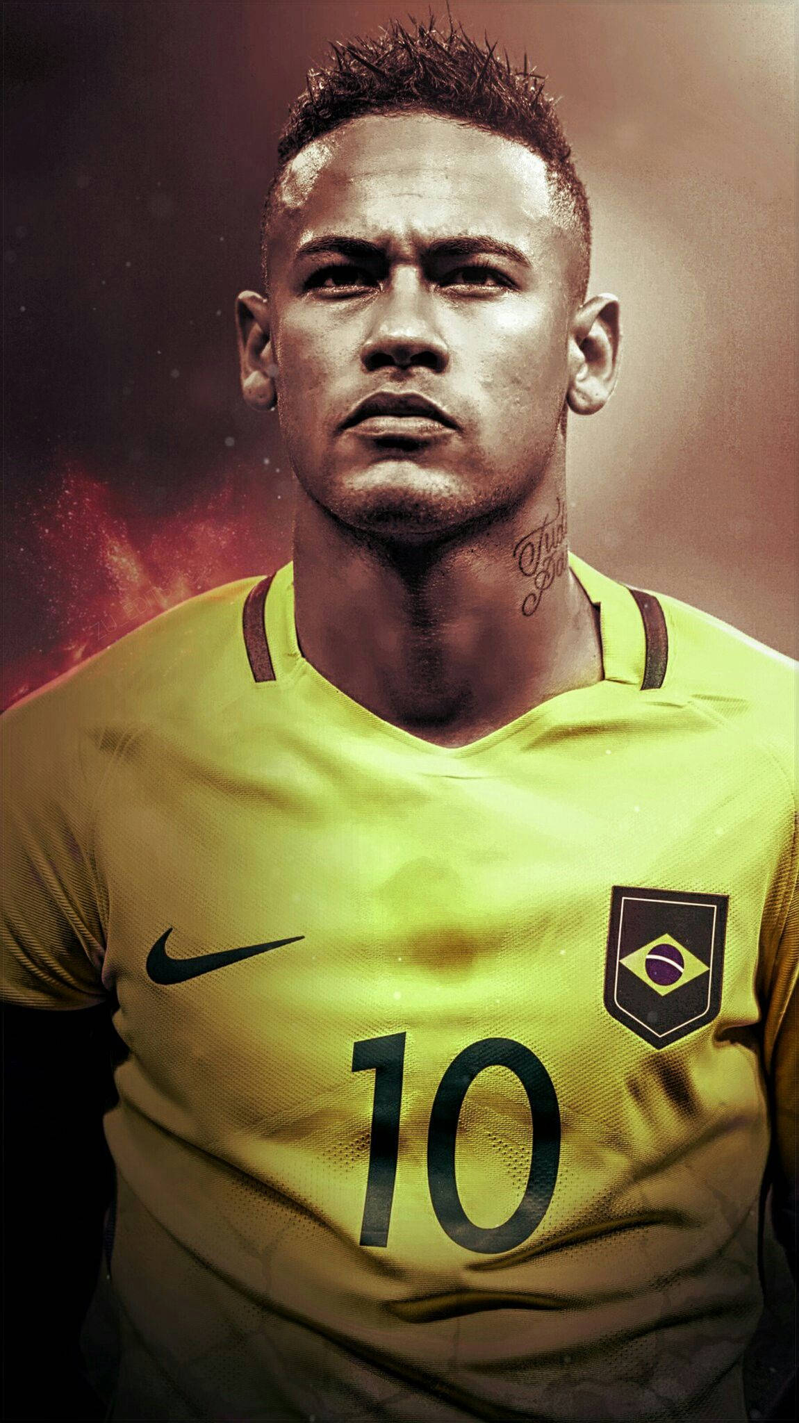 Ipinapakita ni Neymar ang determinasyon bilang ambassador para sa Brazil Wallpaper