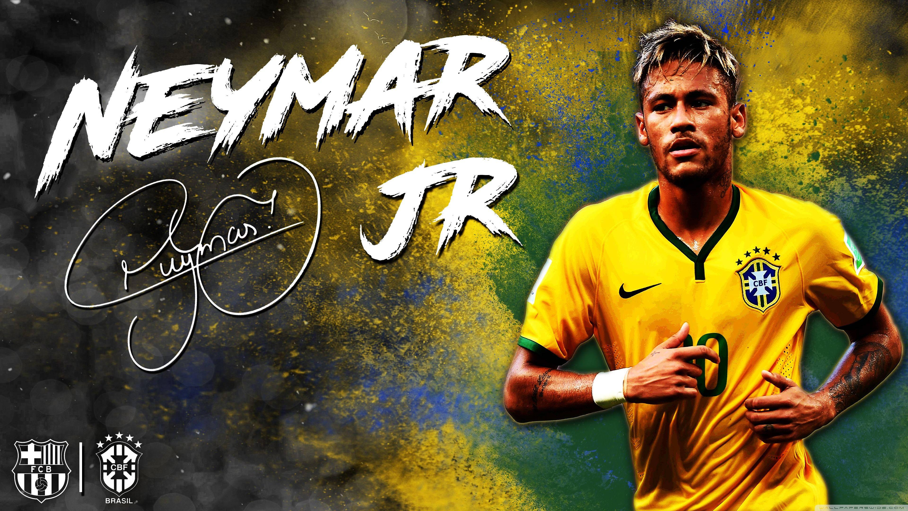 Ipinapakita ni Neymar ang kanyang suporta para sa kanyang mga tagahanga Wallpaper
