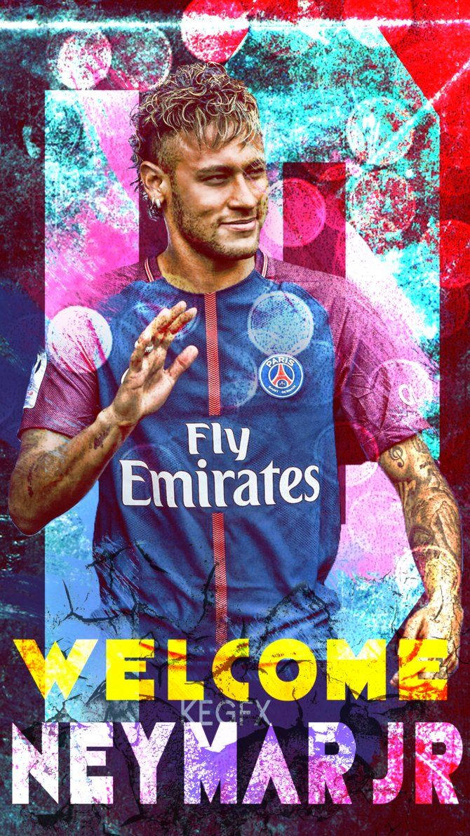 Ipinapakita ni Neymar Jr. ang kanyang tanyag na likas na talino Wallpaper