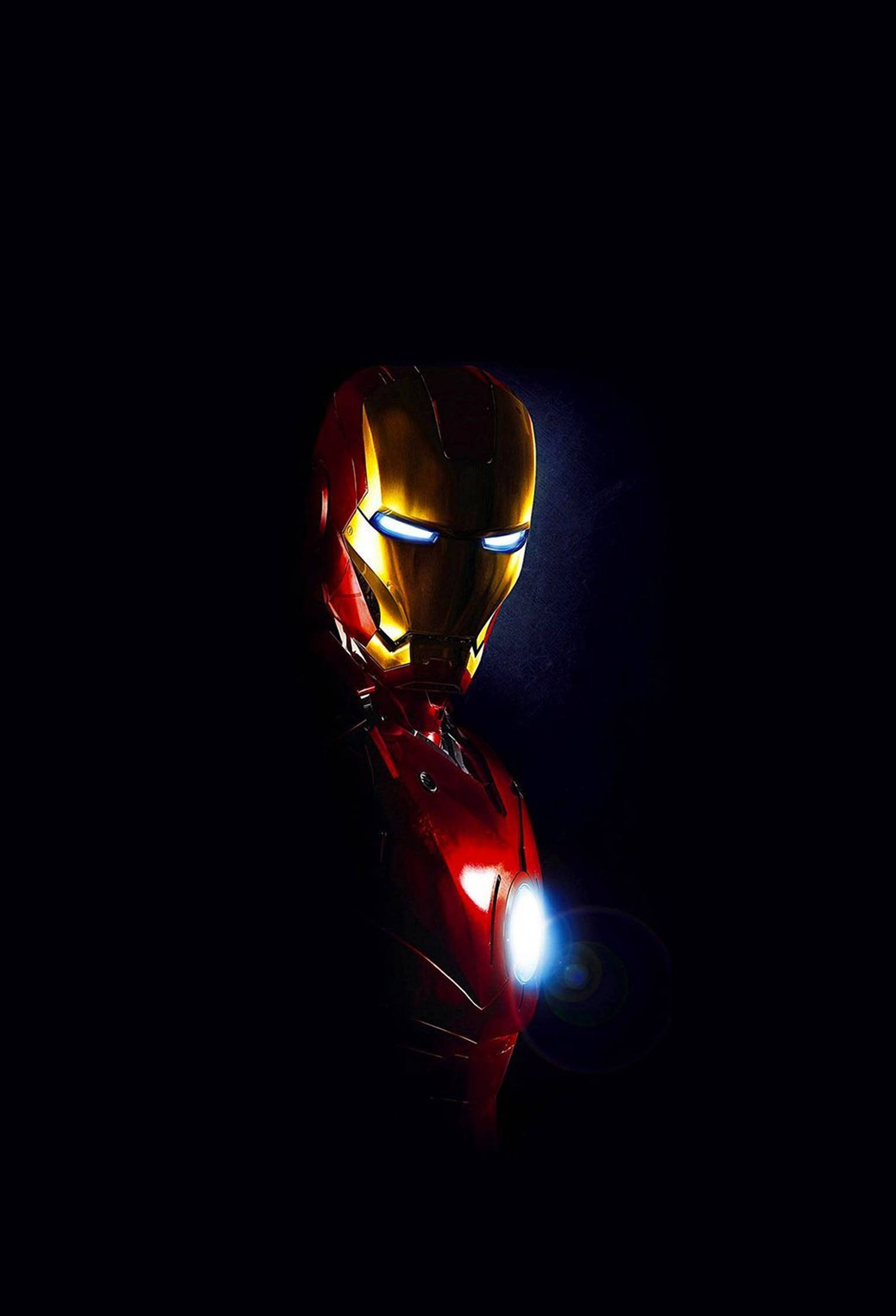 Iron Man 4K iPhone Itim na Background Wallpaper
