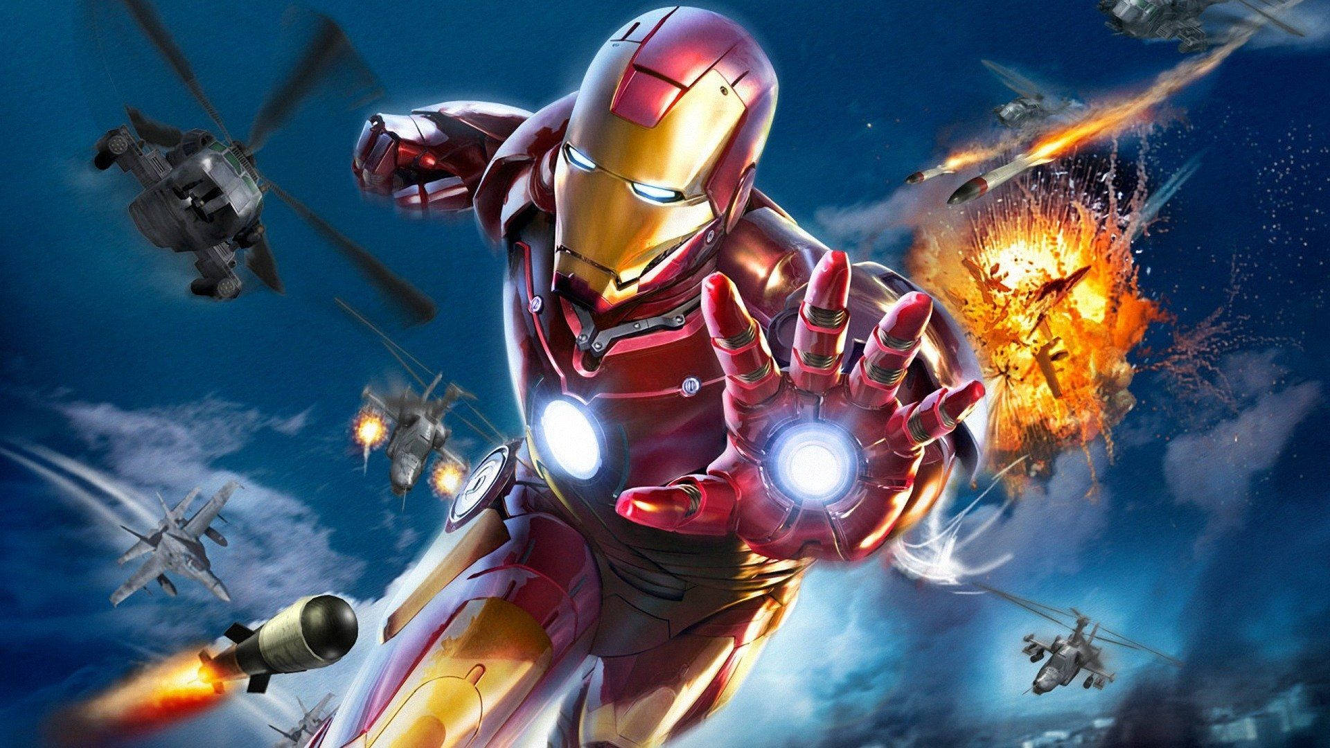 Iron Man Sa Langit Wallpaper