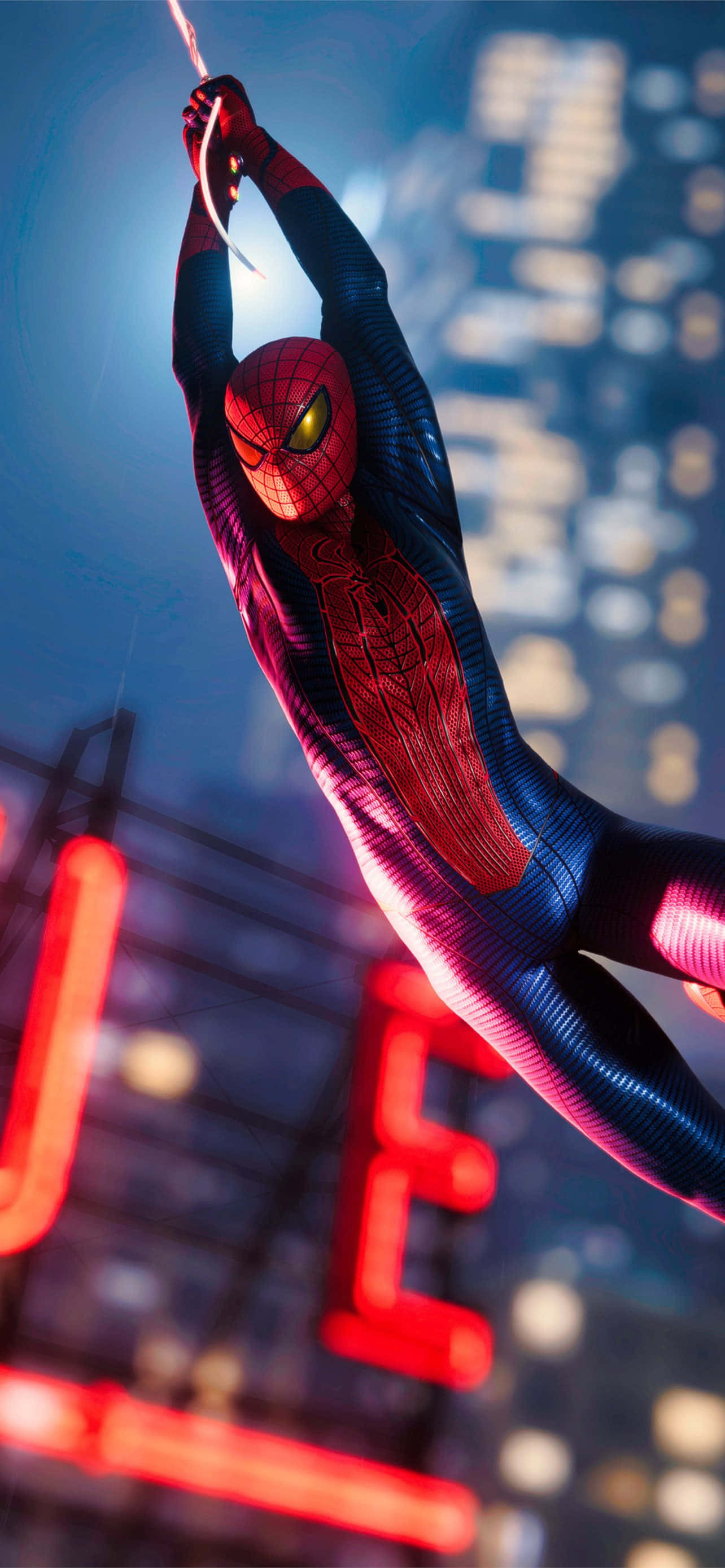 Isang Action-Packed Scene mula sa Spiderman Wallpaper
