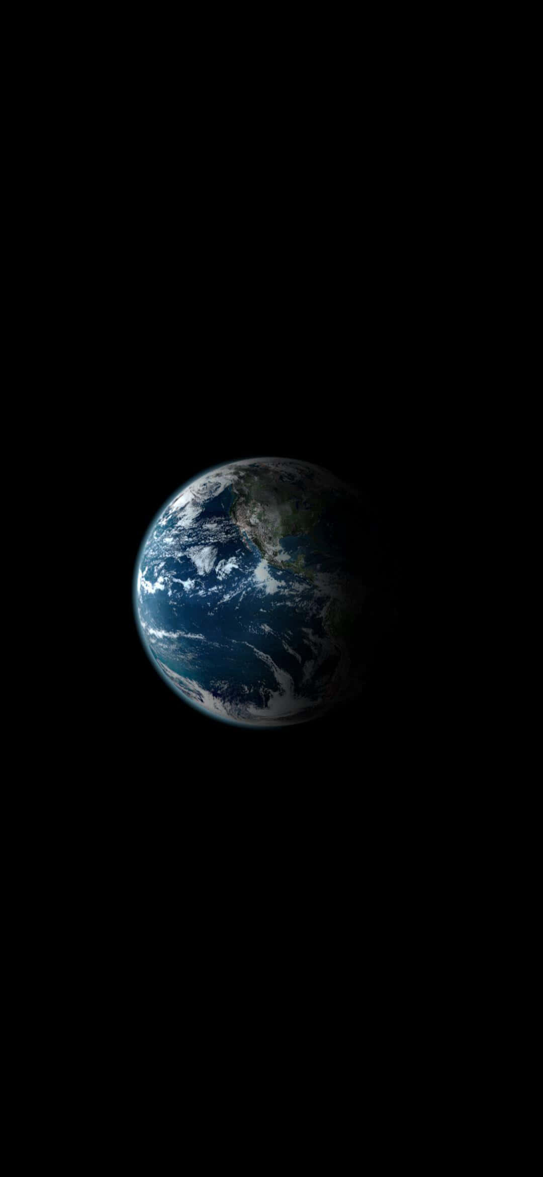 Isang aktwal na madilim na telepono na gumagana, sumasalamin ang modernong disenyo nito. Wallpaper