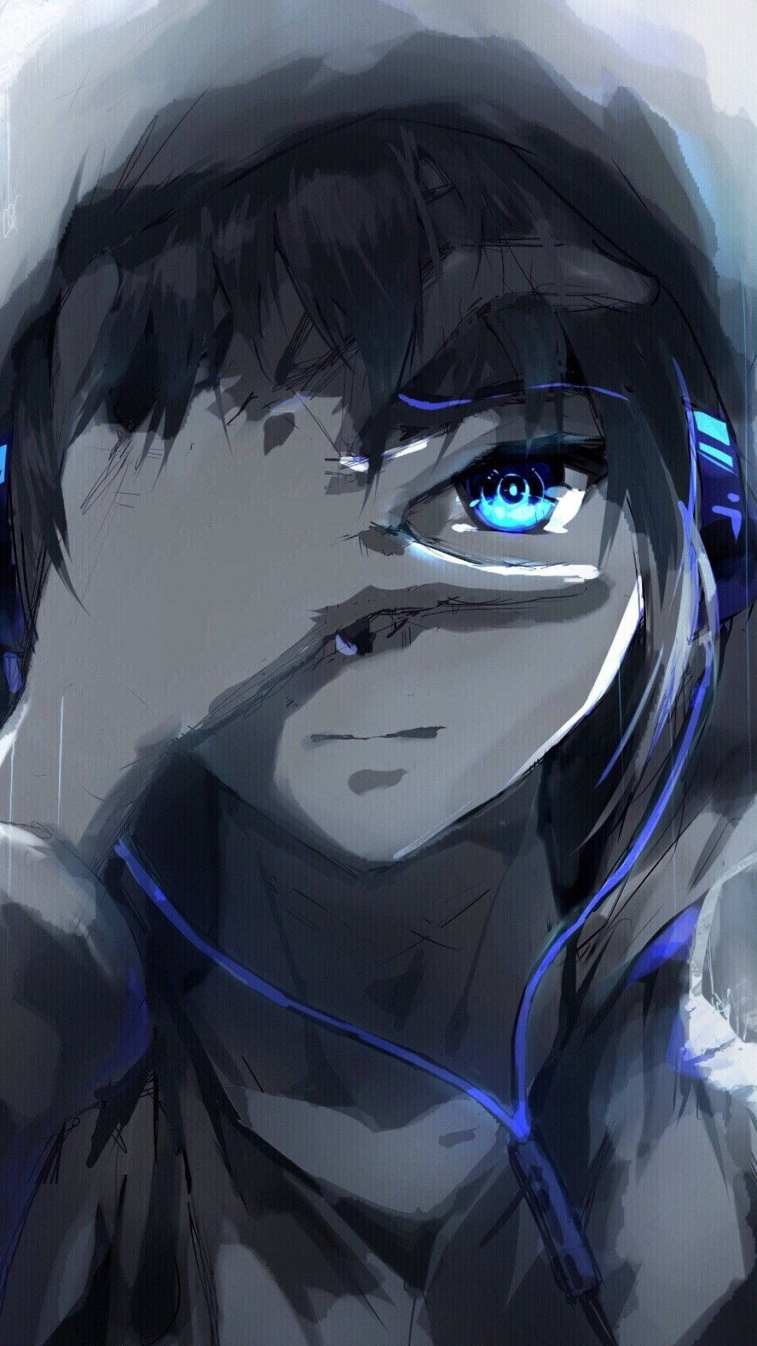 Isang Anime na Batang Lalaki na May Asul na Mata Wallpaper