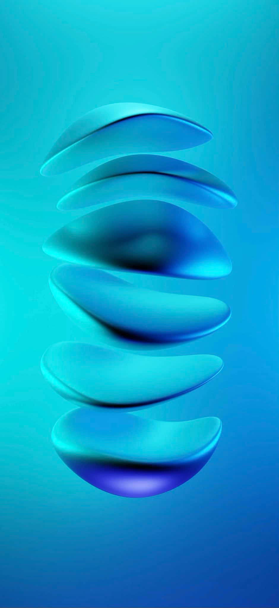 isang asul na abstract background na may isang asul na sphere Wallpaper