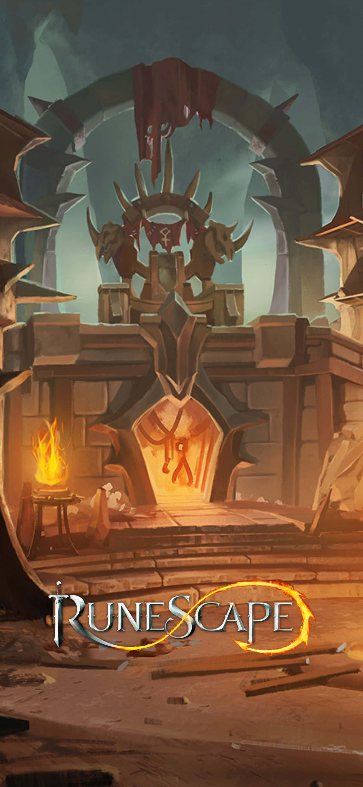 Isang bagong antas ng kasabikan sa paglalaro ang naghihintay sa iPhone Xs Max gamit ang Runescape Wallpaper