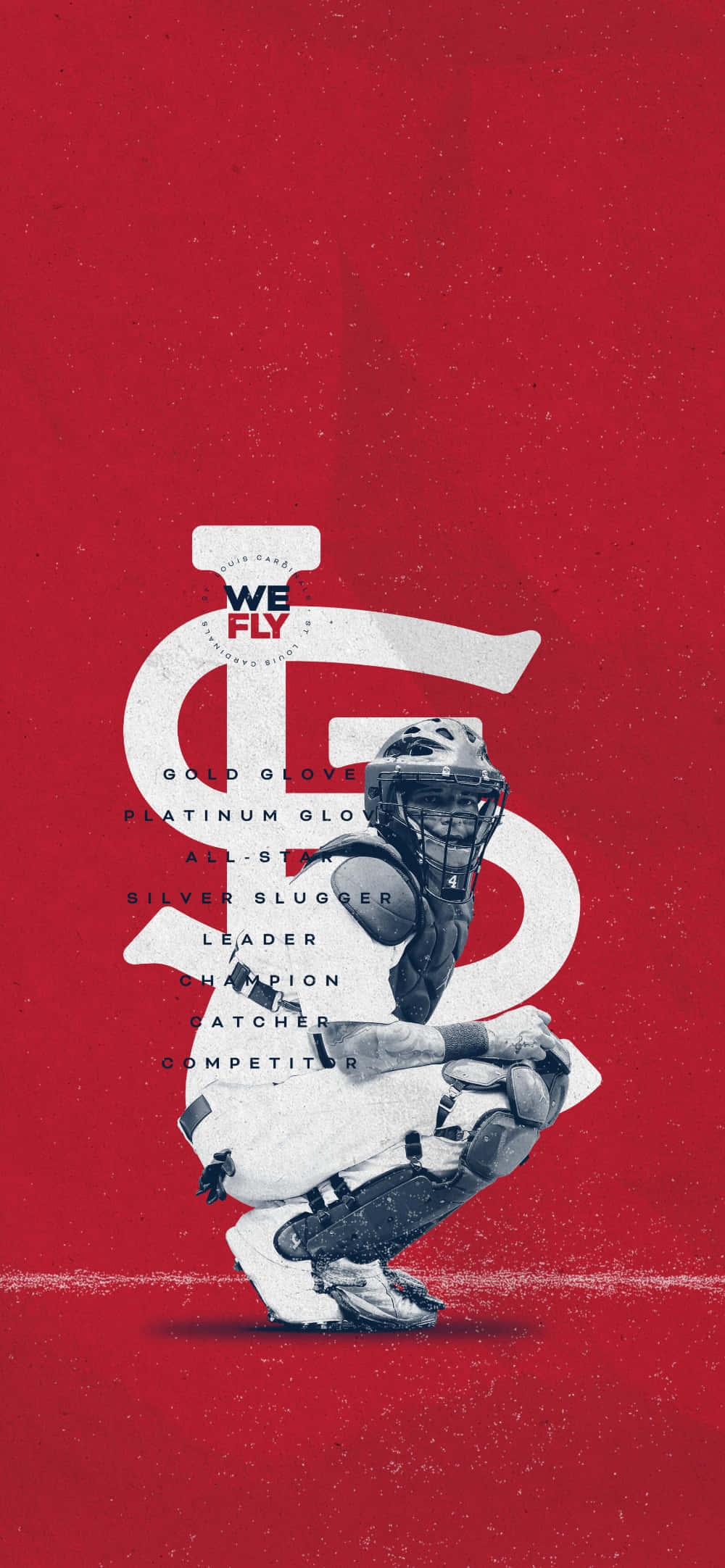 isang baseball player ay lumuluhod sa harap ng isang red background Wallpaper