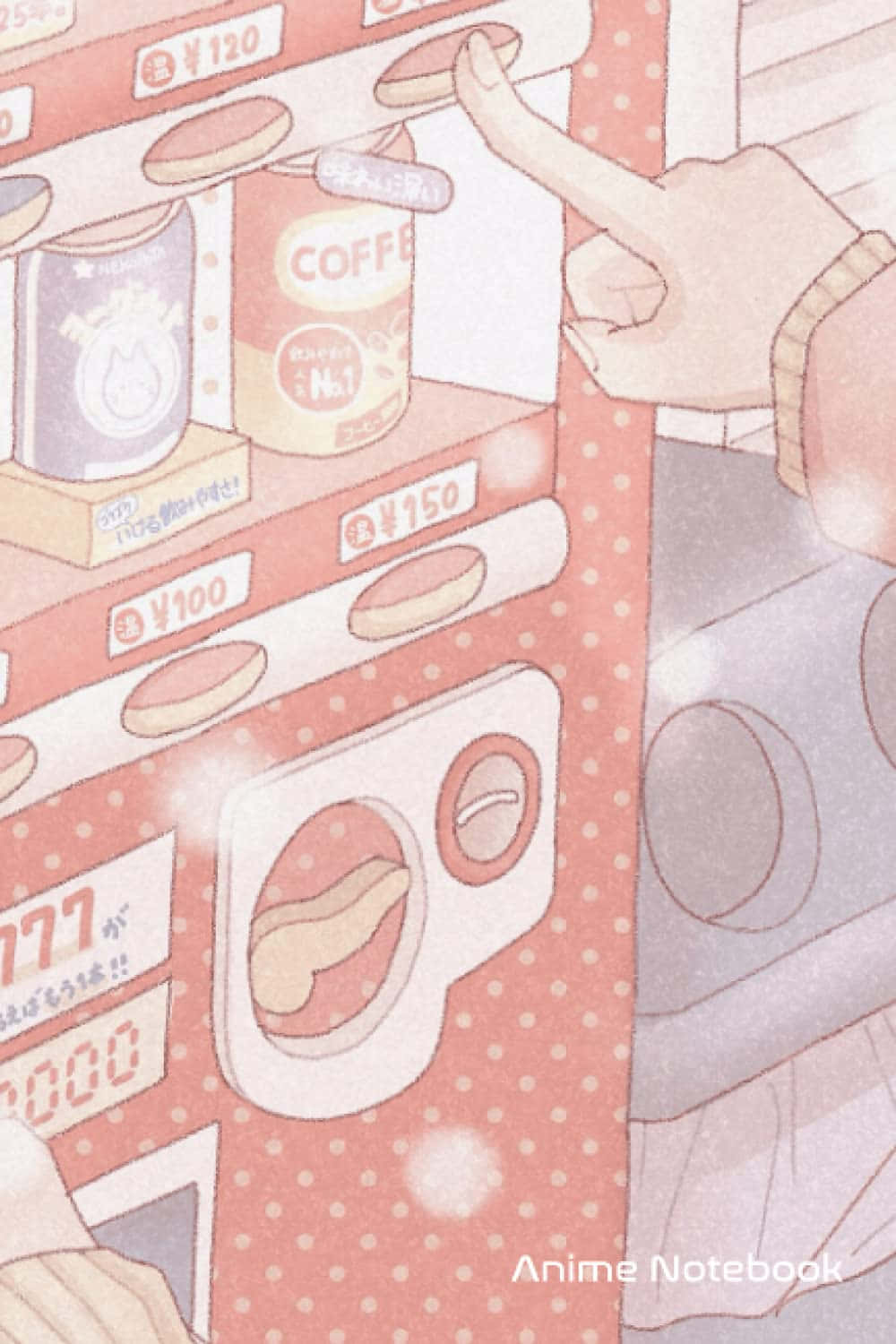 Isang batang babae ang nakaturo sa isang vending machine Wallpaper