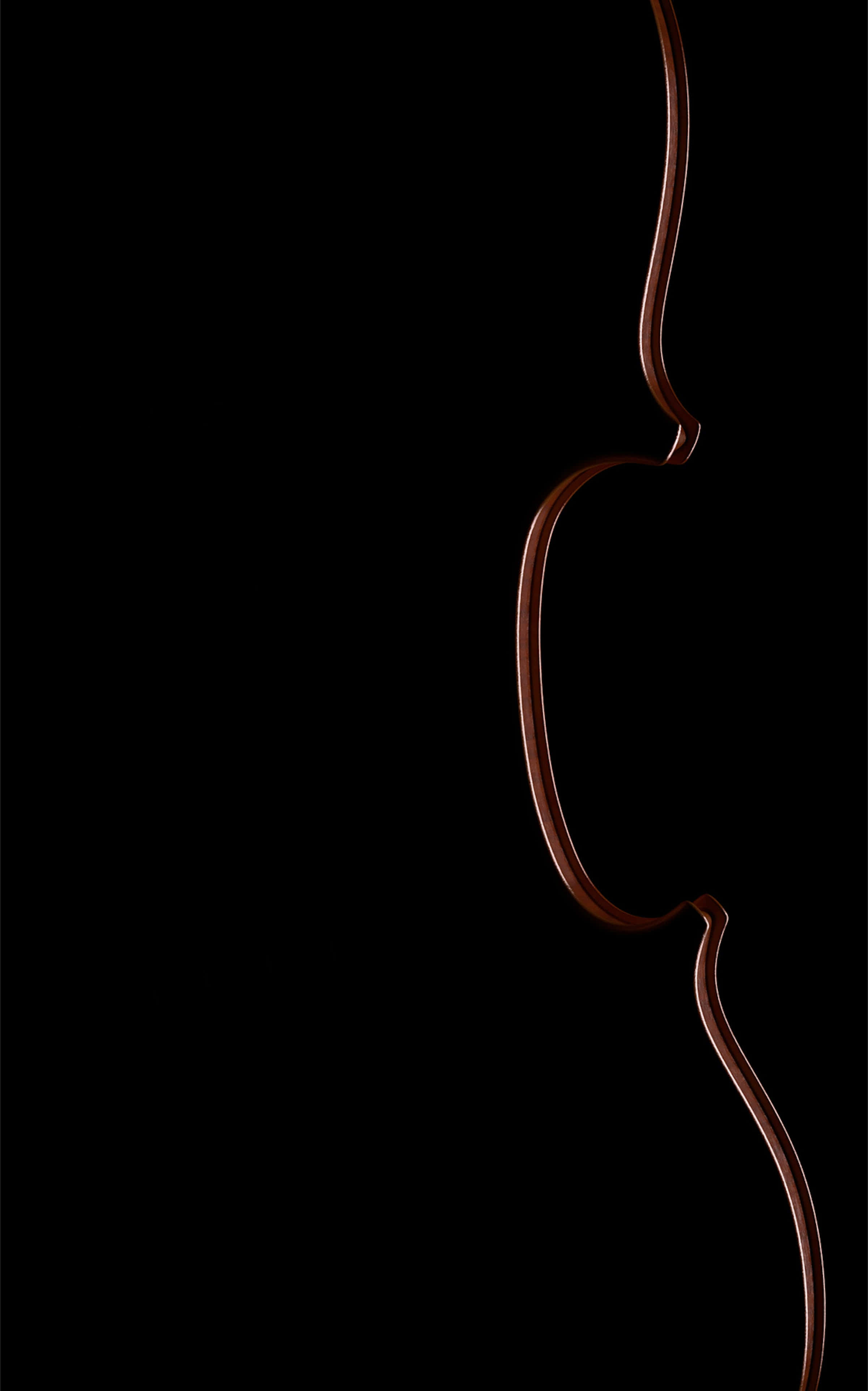 isang biyolin ay naka-silweta laban sa isang itim na background Wallpaper