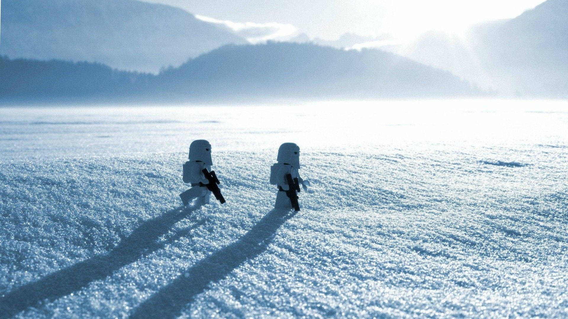 Isang Clone Trooper sa Isang Nagyeyelong Planeta Wallpaper