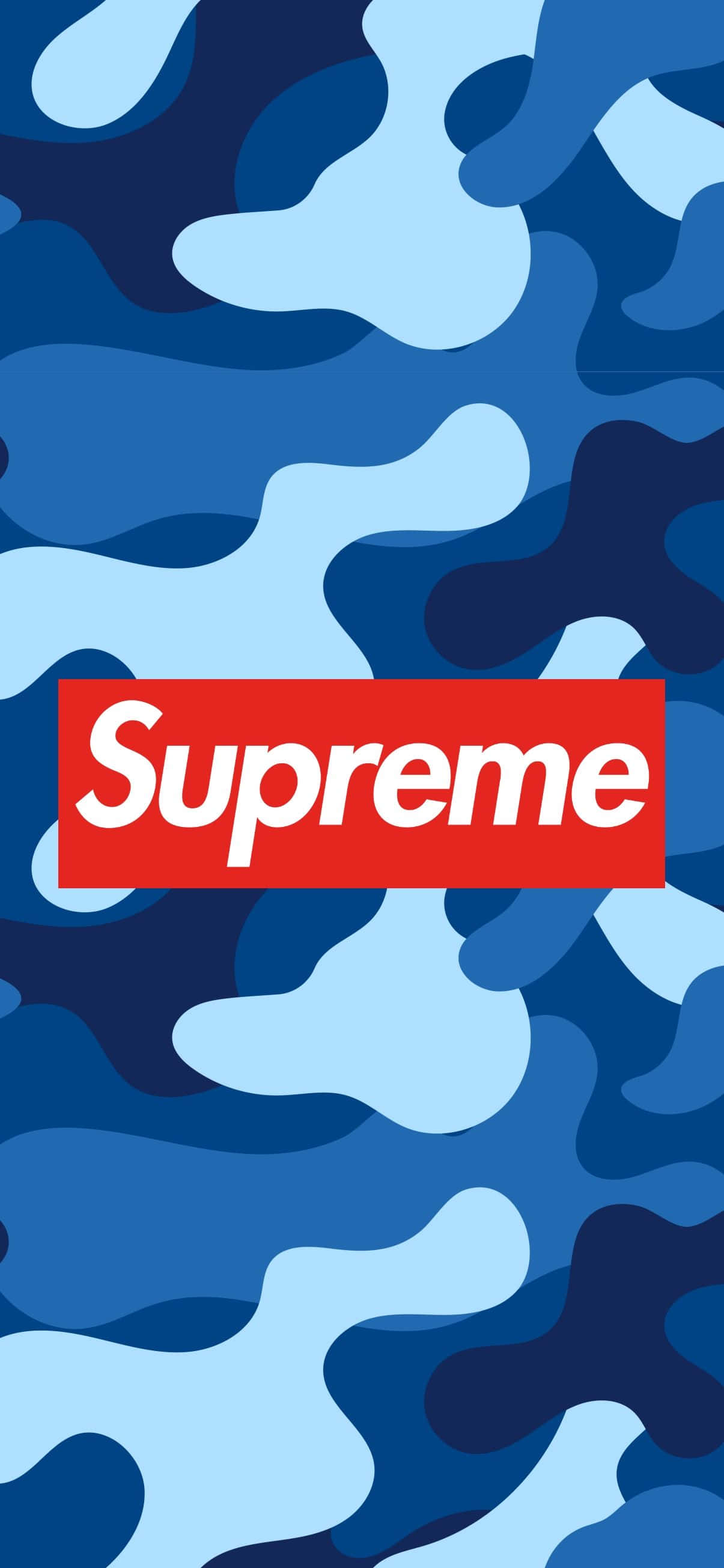 Isang close-up photo ng isang stylish Blue BAPE Camo print. Wallpaper