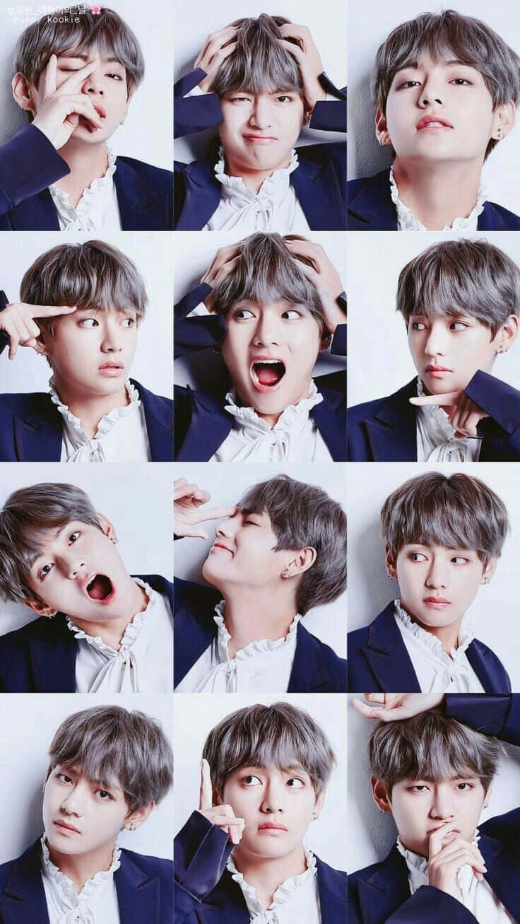 isang collage ng iba't ibang larawan ng isang lalaki Wallpaper