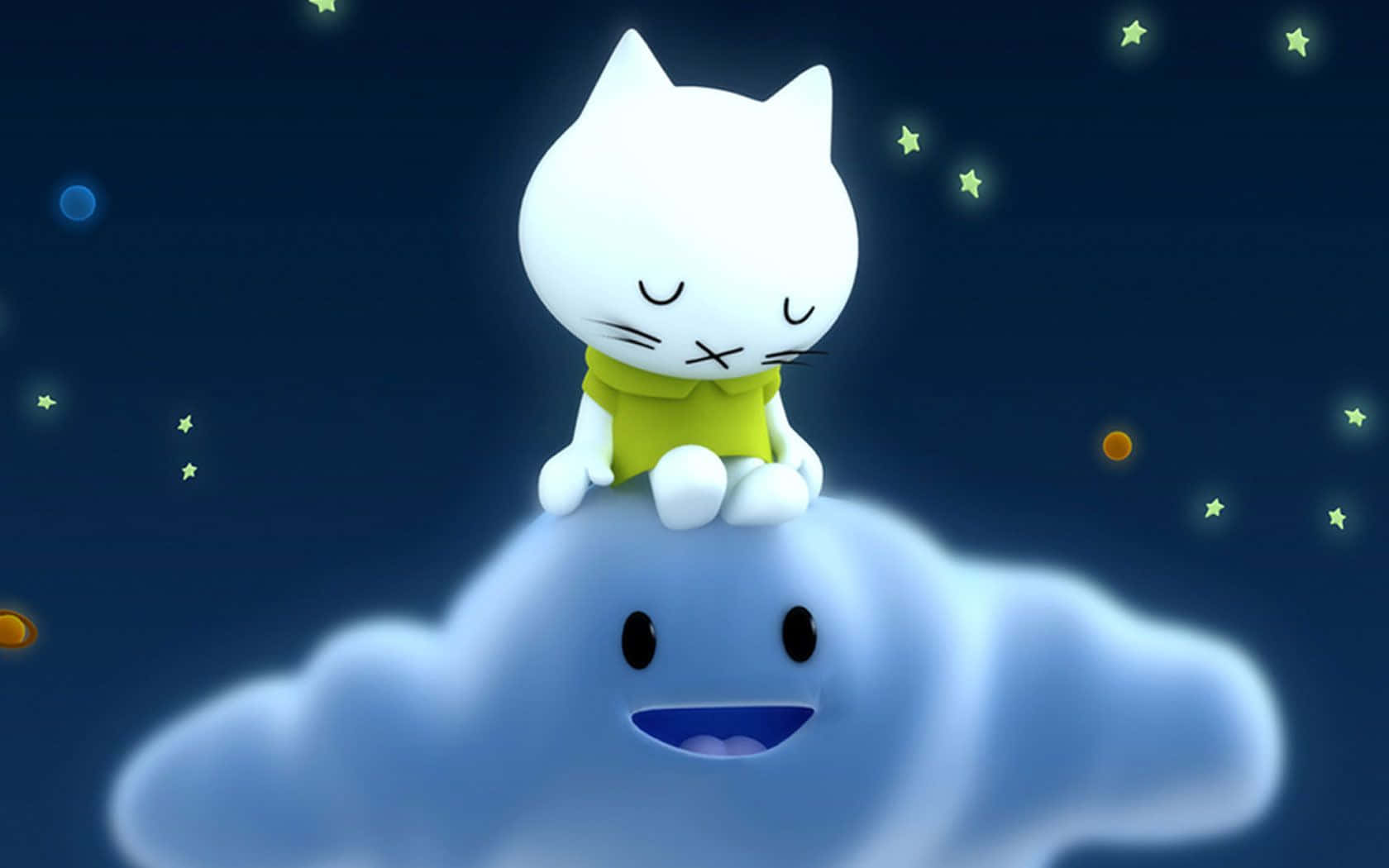 Isang Cute na Cartoon Character na May Malalaki at Magandang mga Mata Wallpaper