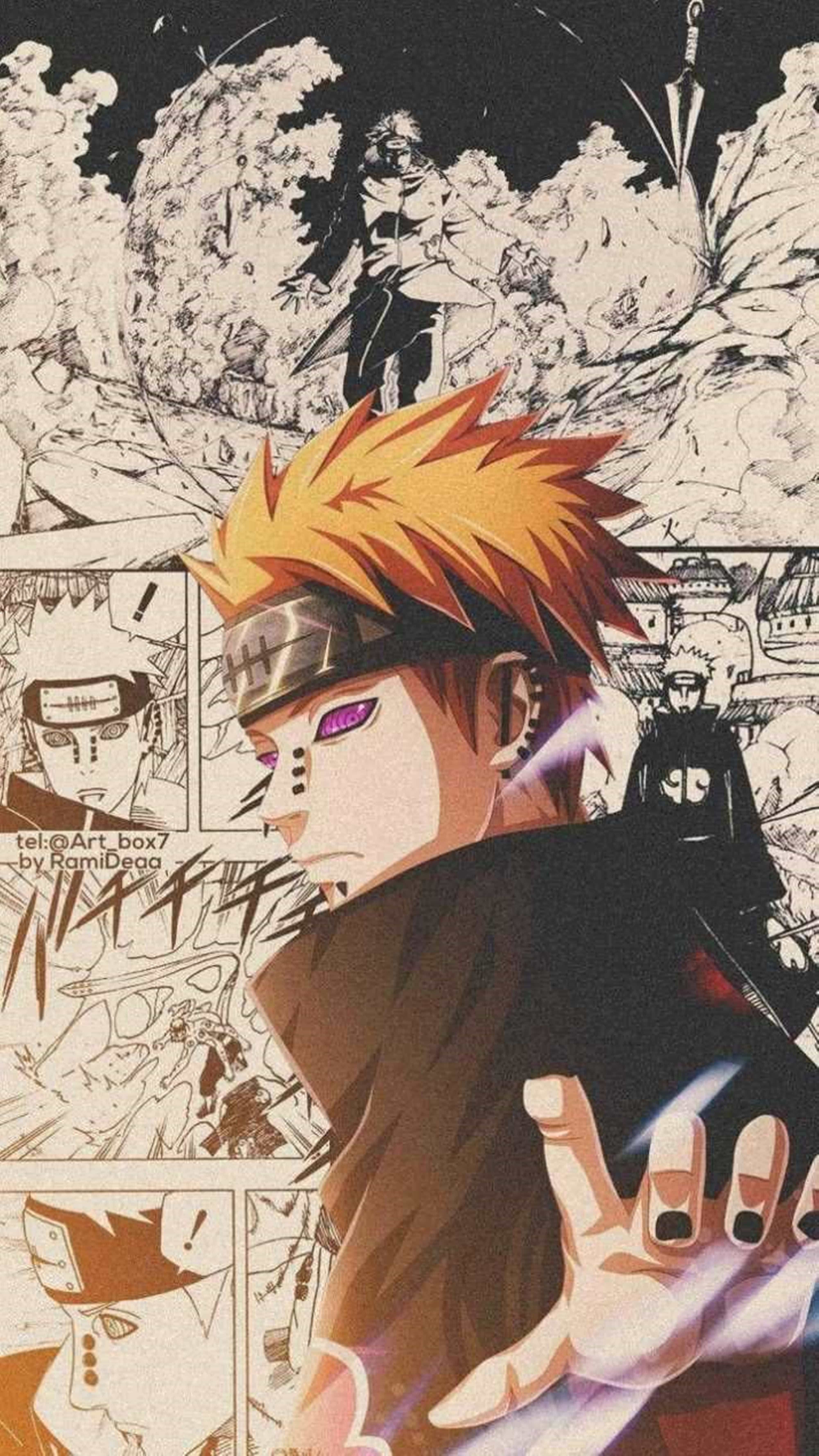 Isang determinadong tingin, isang misyon: dama ang Sakit ni Naruto sa 4K Wallpaper