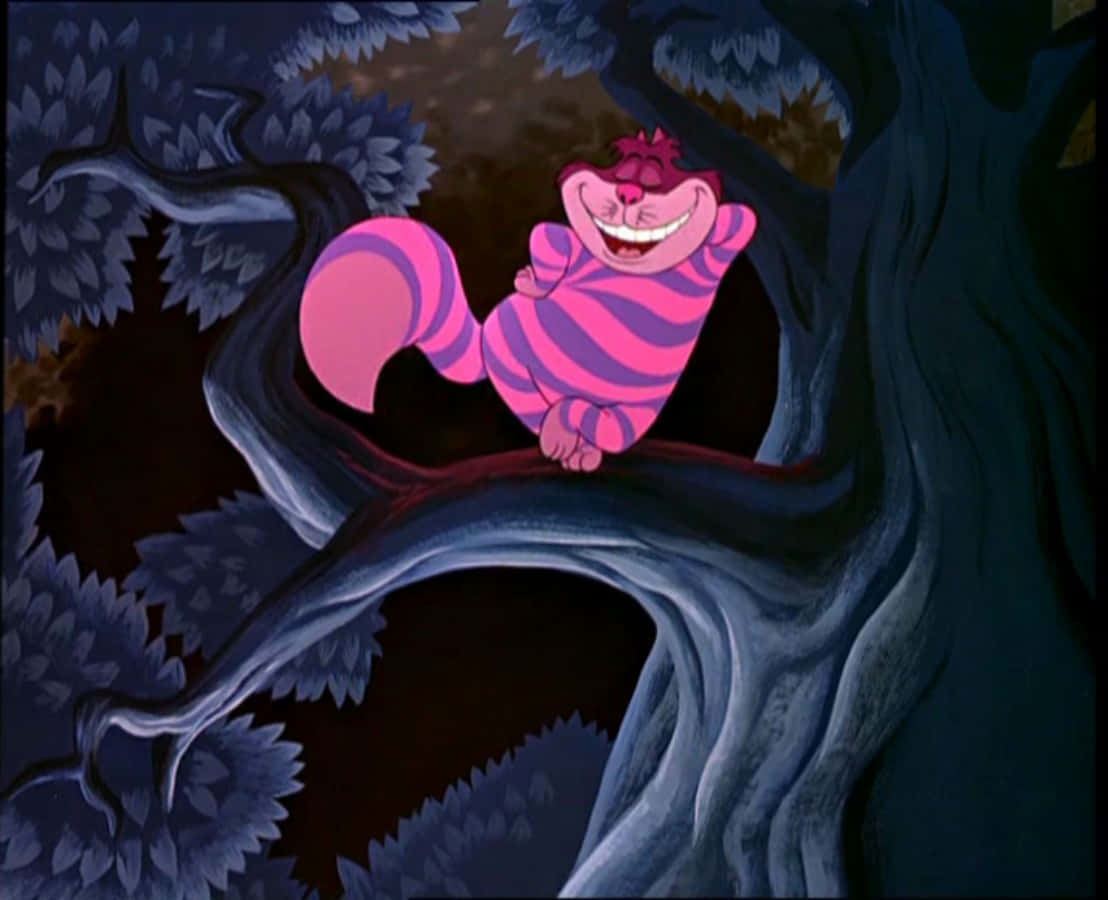 Isang Di-Malilimutang Pagtatagpo kasama ang Nakangiting Cheshire Cat Wallpaper