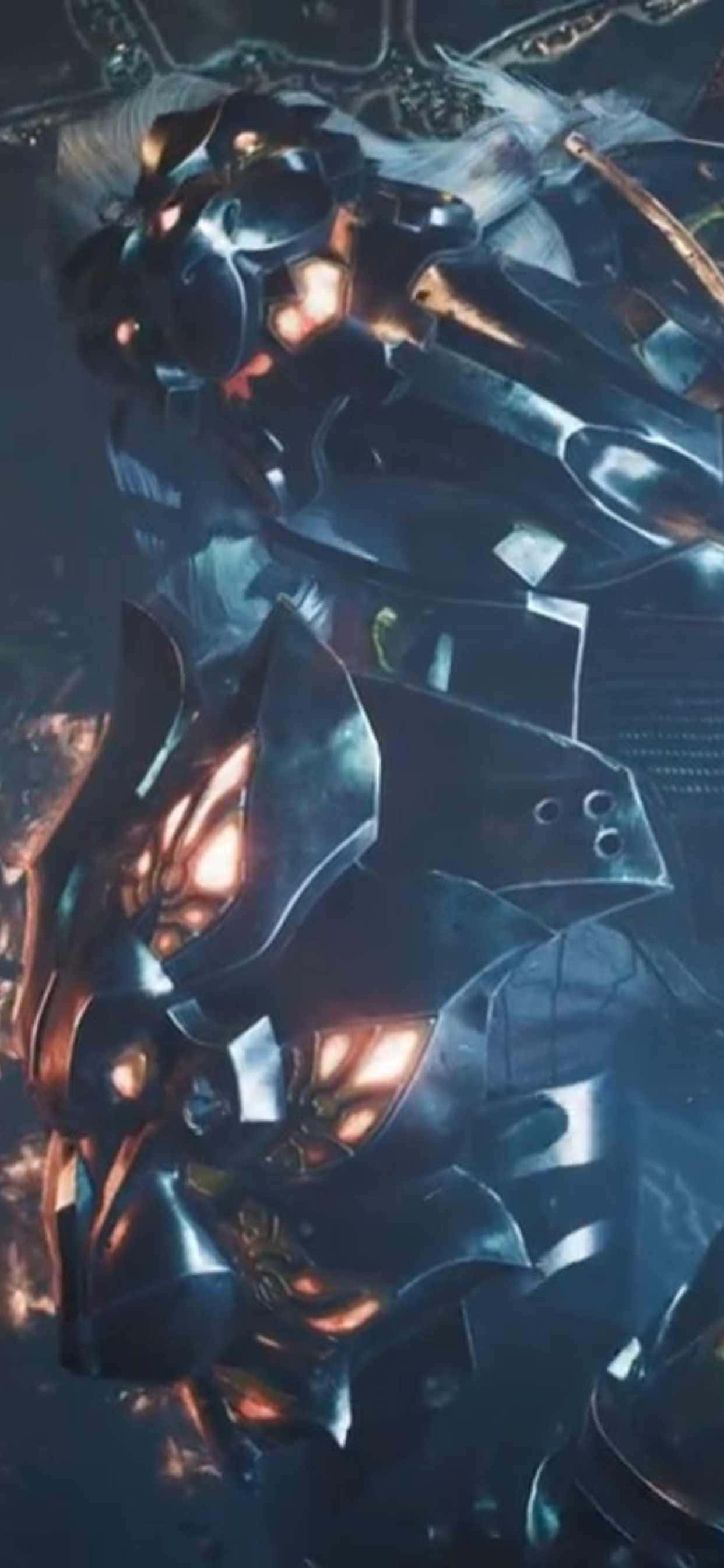 isang futuristic robot na may nagnining ulo Wallpaper