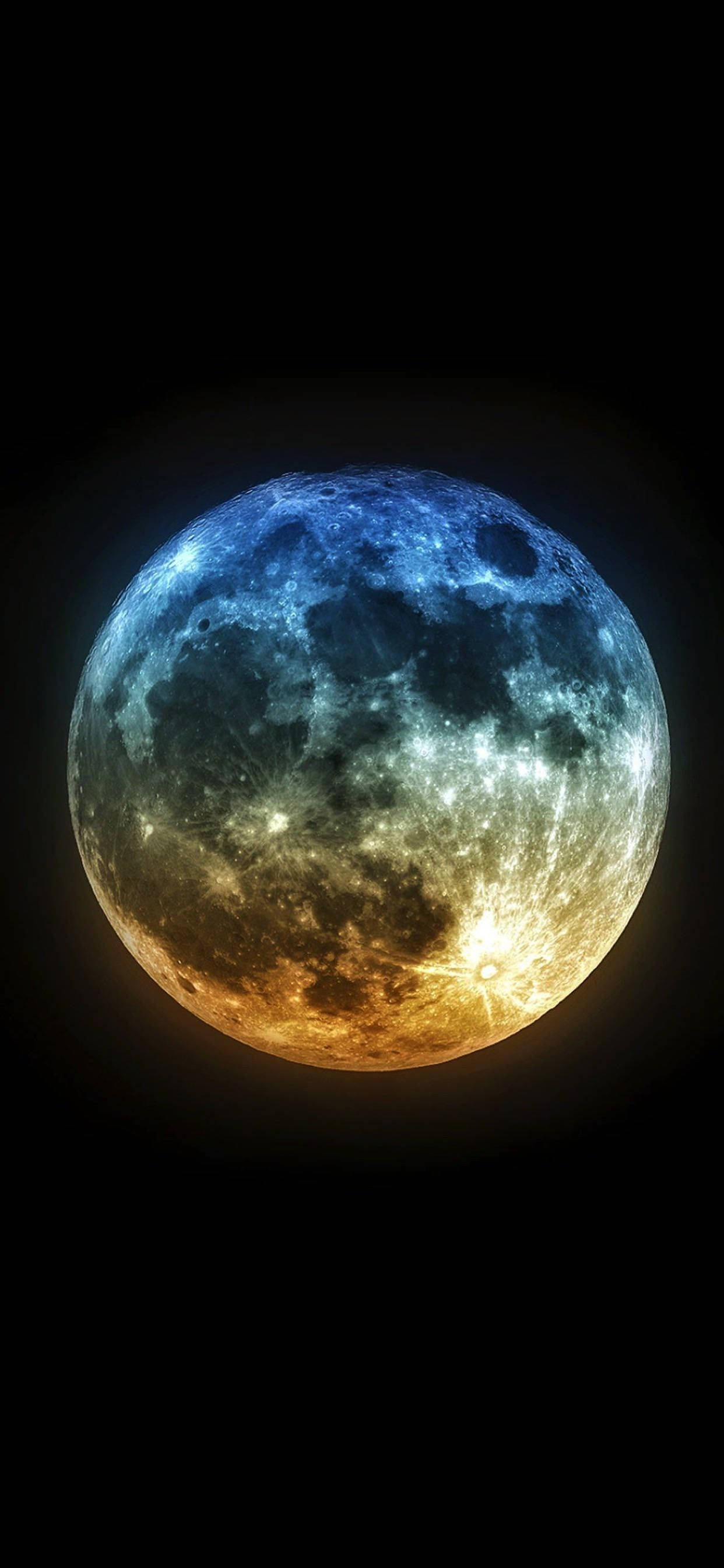 Isang Futuristicong Tanaw ng Planet Earth mula sa iPhone Xs Wallpaper