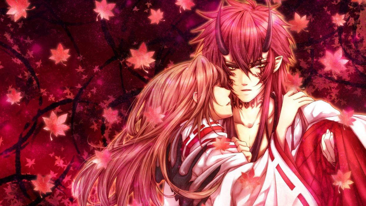 Isang Iskarlatang Anime na Demonyo Wallpaper