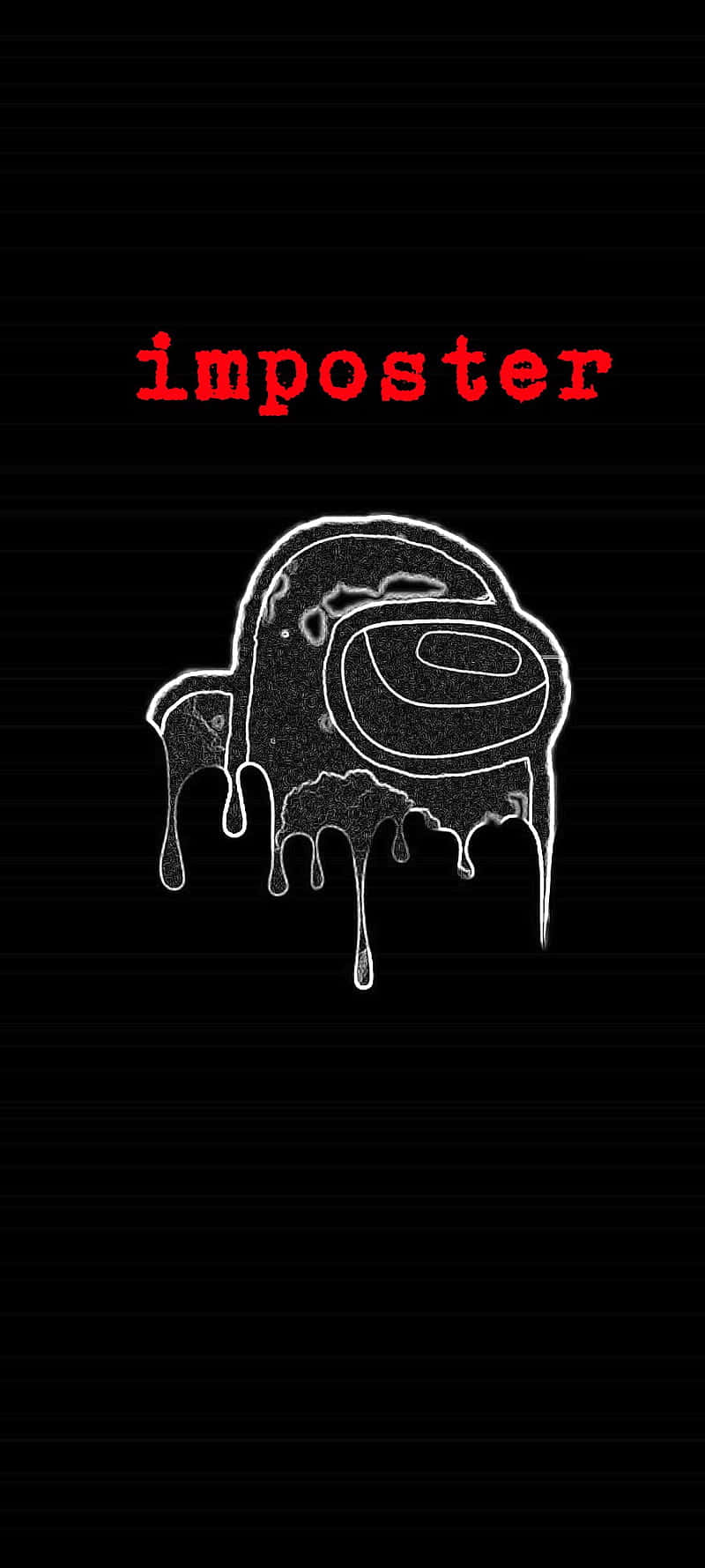 isang itim at puting na imahe ng isang imposter logo Wallpaper