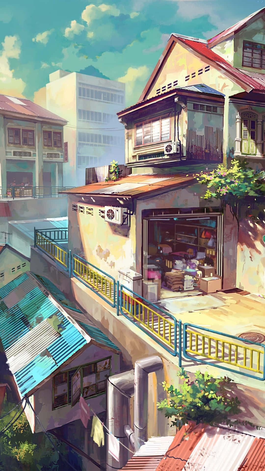 Isang Kaakit-akit na Gabi sa Anime City Wallpaper