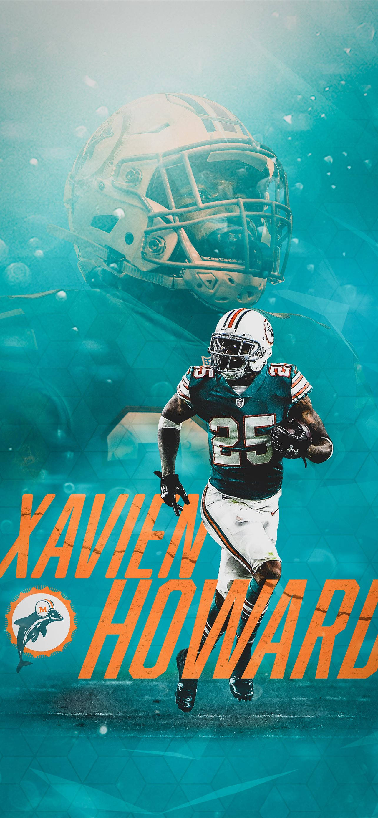 Isang kahanga-hangang wallpaper ng isang iPhone na may temang Miami Dolphins Wallpaper