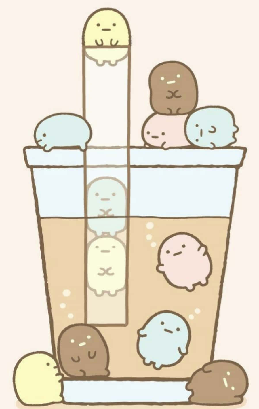 Isang kaibig-ibig na Kawaii Illustration na puno ng buhay at mga nakakatuwang karakter Wallpaper