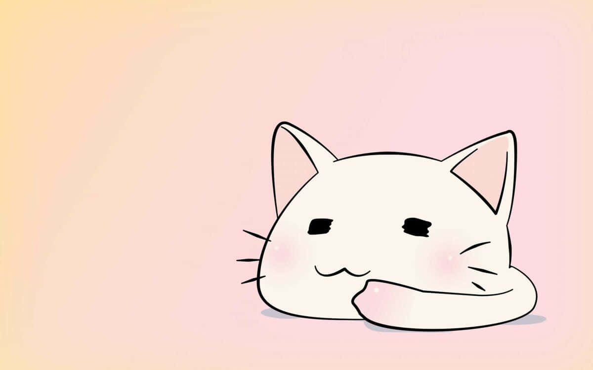 isang kaibig-ibig na Anime na Pusa sa pet shop Wallpaper