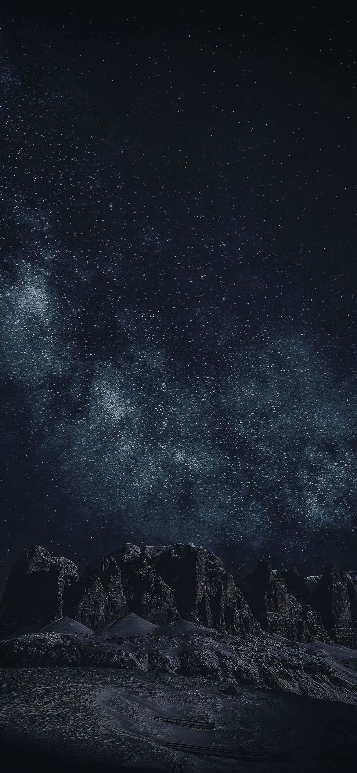 isang kalangitan sa gabi na may mga bituin at milky Wallpaper