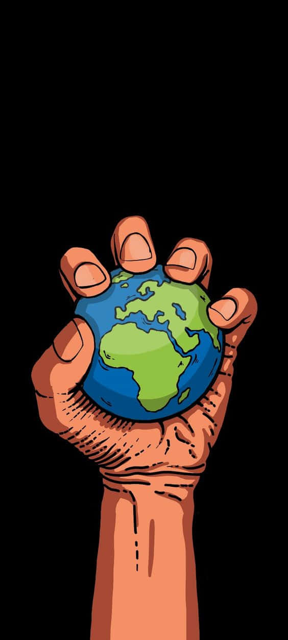 isang kamay na humahawak ng isang globo Wallpaper