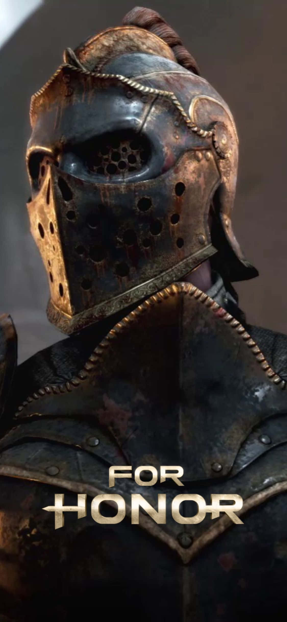isang lalaki na nakasuot ng armor na may mga salitang for honor Wallpaper