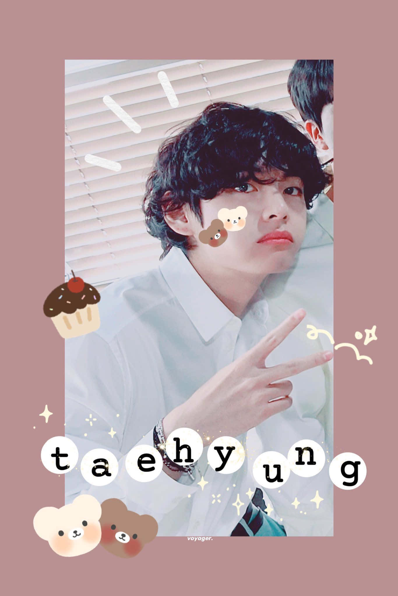 isang larawan ng dalawang tao na may mga salitang taehyung Wallpaper