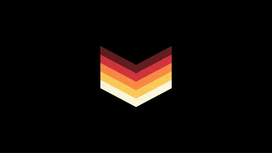 isang logo na may chevron sa itim na background Wallpaper