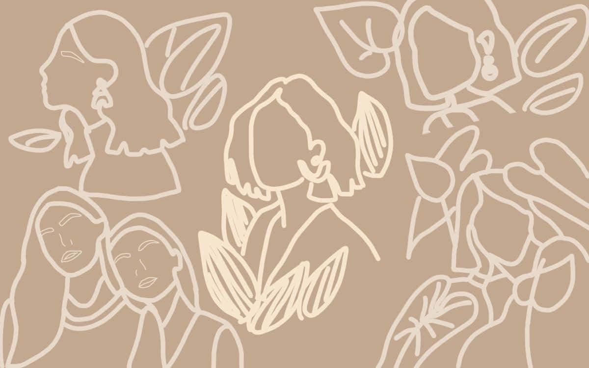 Isang maali at kaakit-akit na beige aesthetic Wallpaper
