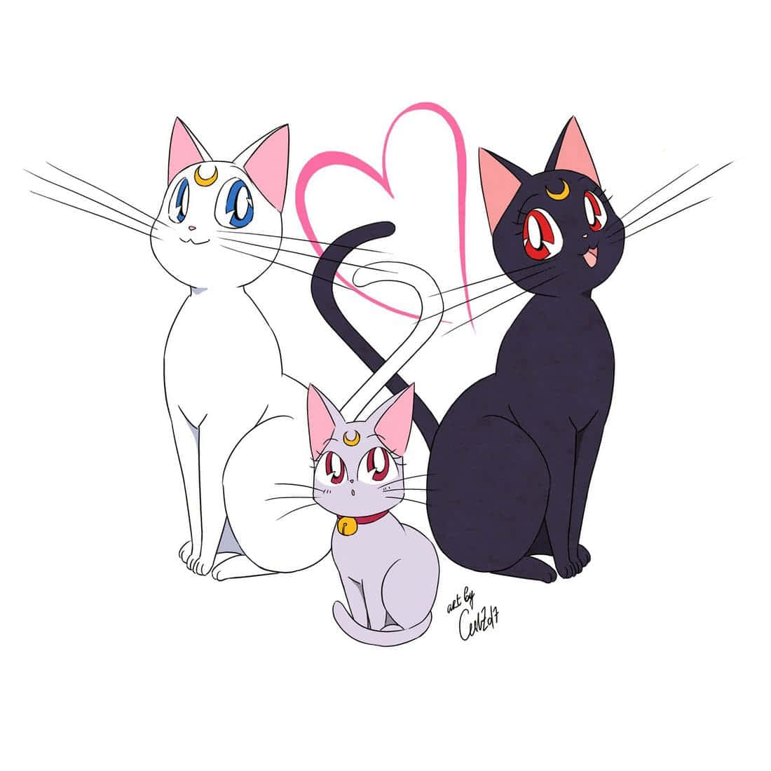 Isang maamong puso sa isang mabangis na katawan - Anime na Pusa Wallpaper