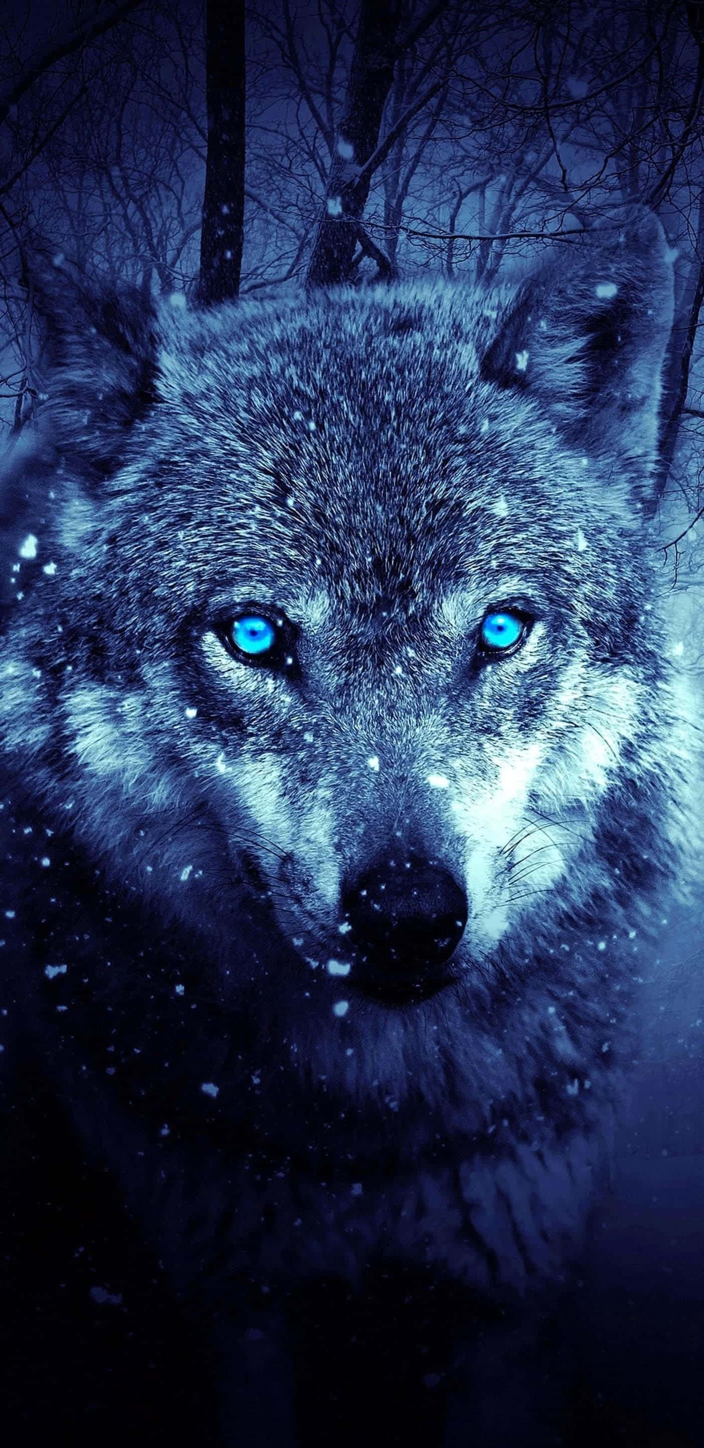 Isang mabangis, nakakatakot ngunit astig na lobo na nakatingin sa malawak na hindi alam Wallpaper