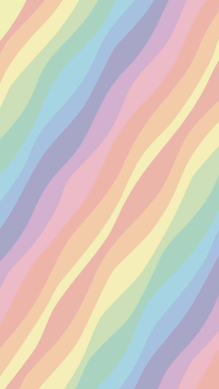 Isang magandang bahaghari na may kulay pastel na nagpapaliwanag sa langit Wallpaper