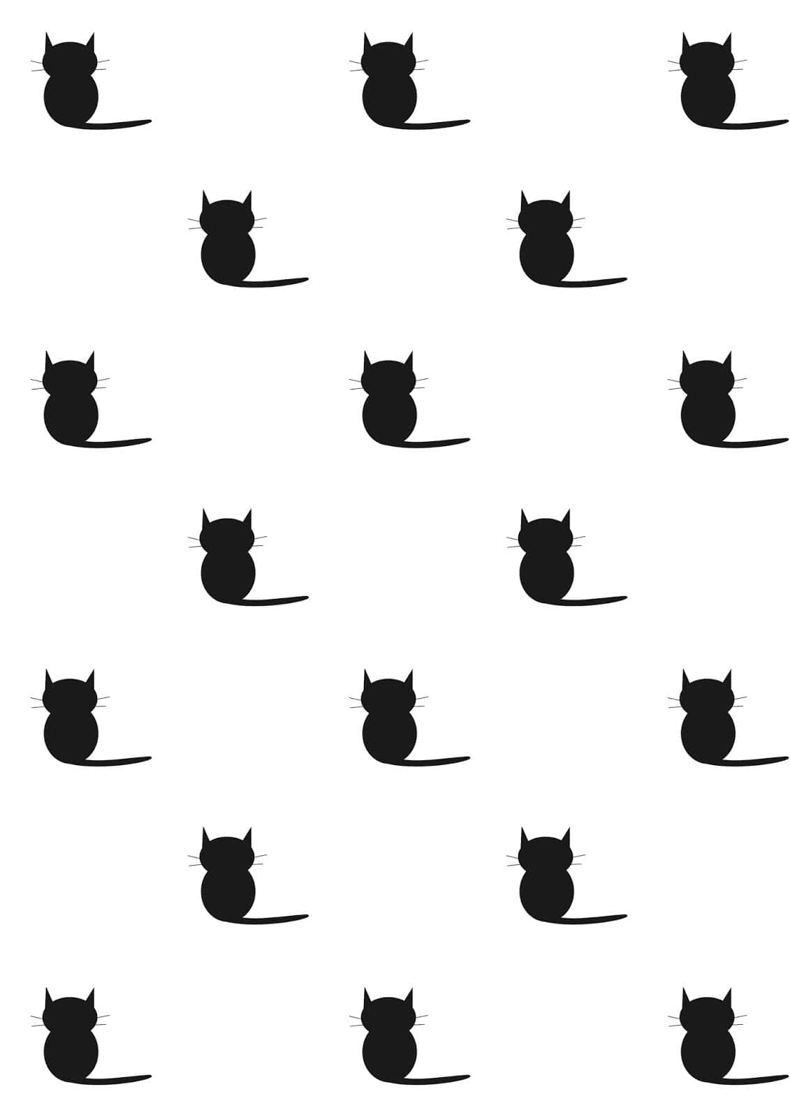 Isang magandang itim na pusa ang nakatitig sa pagtingin. Wallpaper