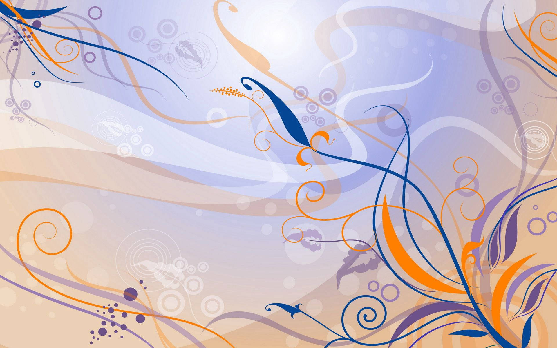 Isang magandang nature frame ng purple leaves at colorful lines Wallpaper